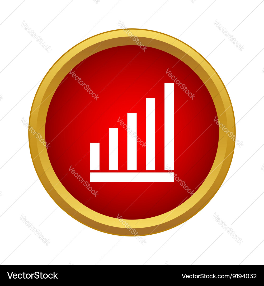 Graph icon simple style Vector Image