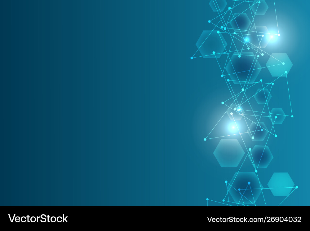 Hexagonal abstract background big data Hexagonal abstract background big data Vector Image