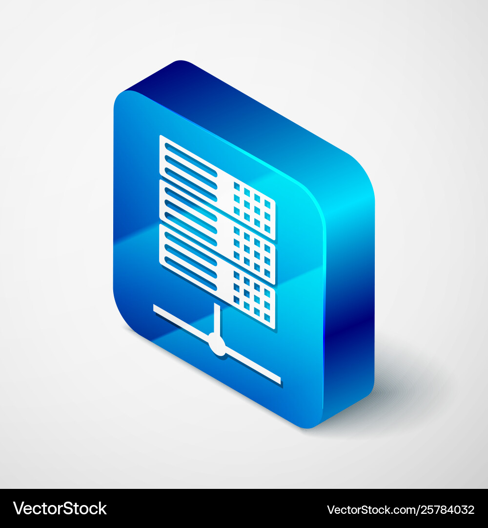 Isometric server data web hosting icon isolated Isometric server data web hosting icon isolated vector image