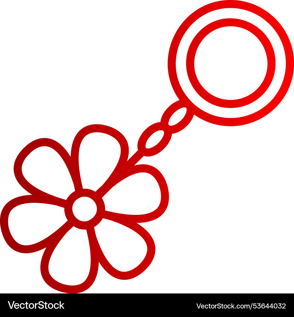 Key chain line gradient icon Vector Image