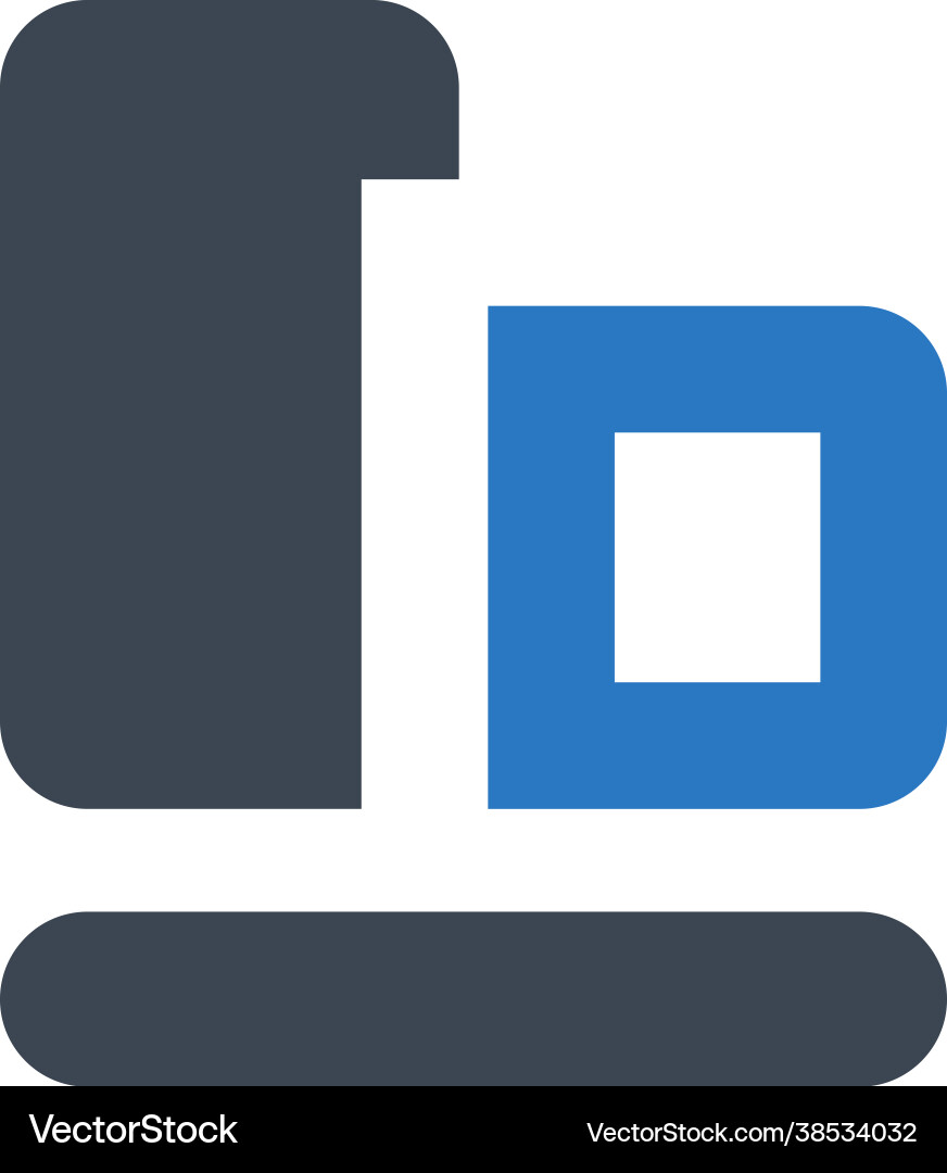 Object vertical align icon vector image