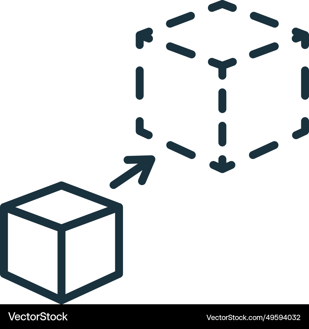 Scalability monochrome simple sign from app Scalability monochrome simple sign from app vector image