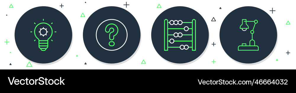 Set line speech bubbles with question abacus Set line speech bubbles with question abacus vector image