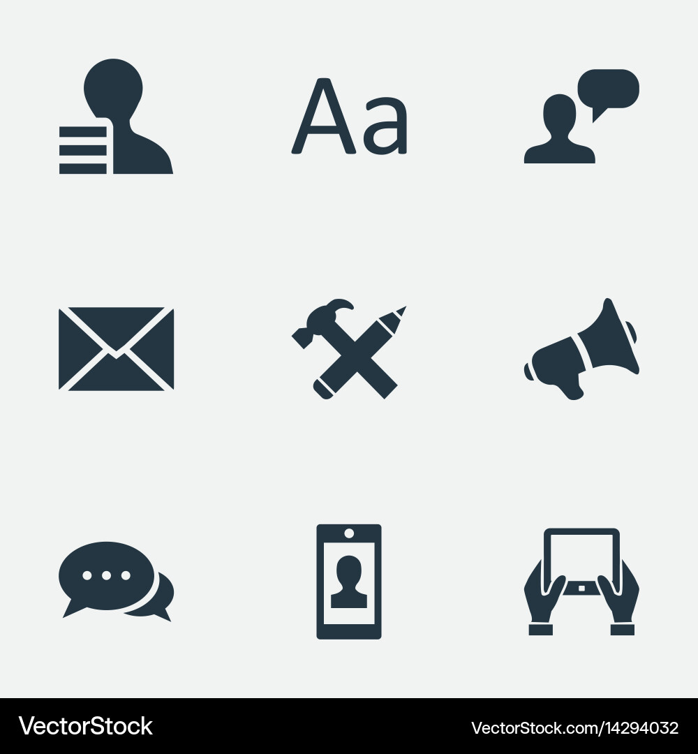 Set of simple user icons Vector Image