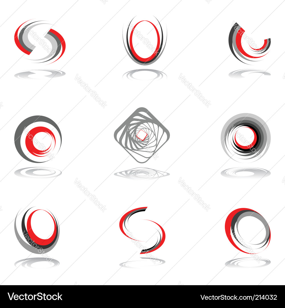 Swirling Motion Elements vector image