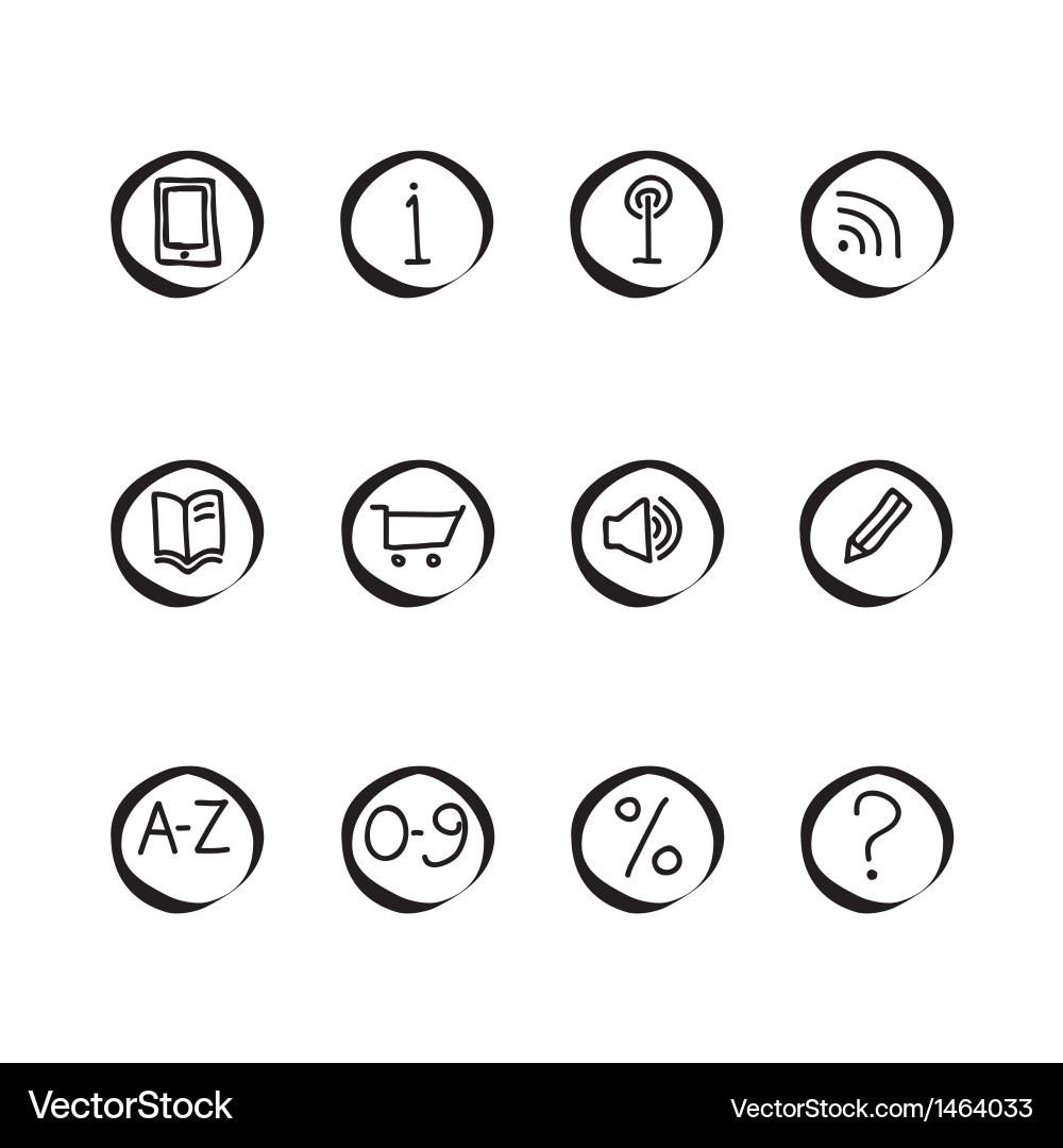 A small set of web icons vector image