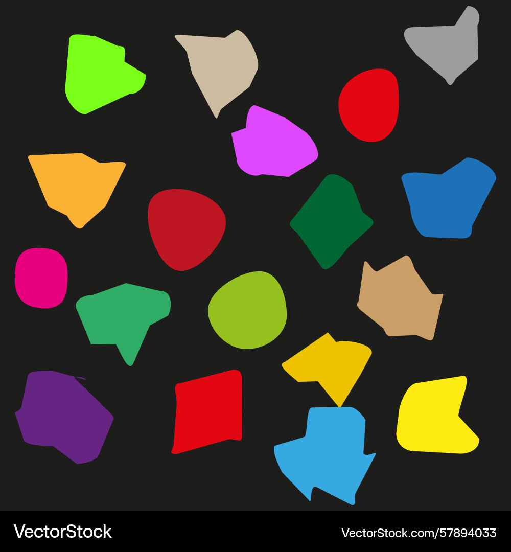 Abstract blob shapes colorful organic forms vector image
