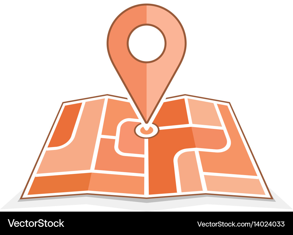 Abstract city map with pointer vector image