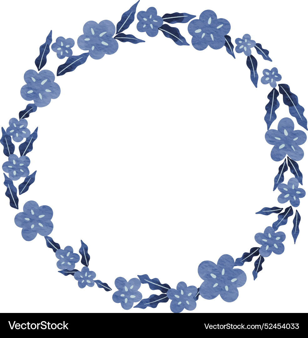 Abstrakte blaue Bündel von Blumenkranz Wasserfarbe Abstrakte blaue Bündel von Blumenkranz Wasserfarbe vektorbild