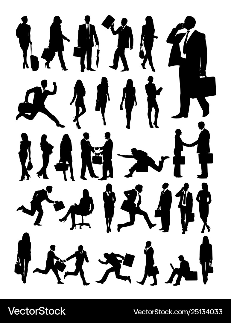 Business People Silhouettes – Royalty-Free Vector | VectorStock, image size:772x1080