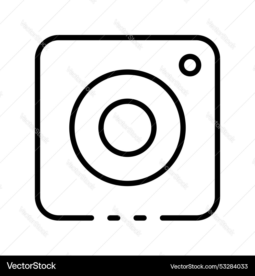 Camera icon outline style design isolated Camera icon outline style design isolated vector image