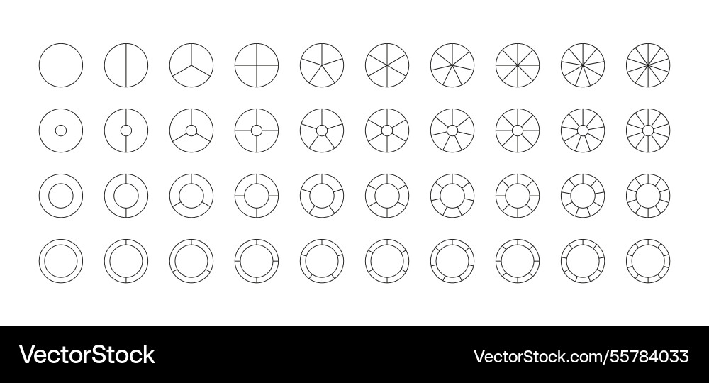 Circular structure template round chart circle Circular structure template round chart circle vector image