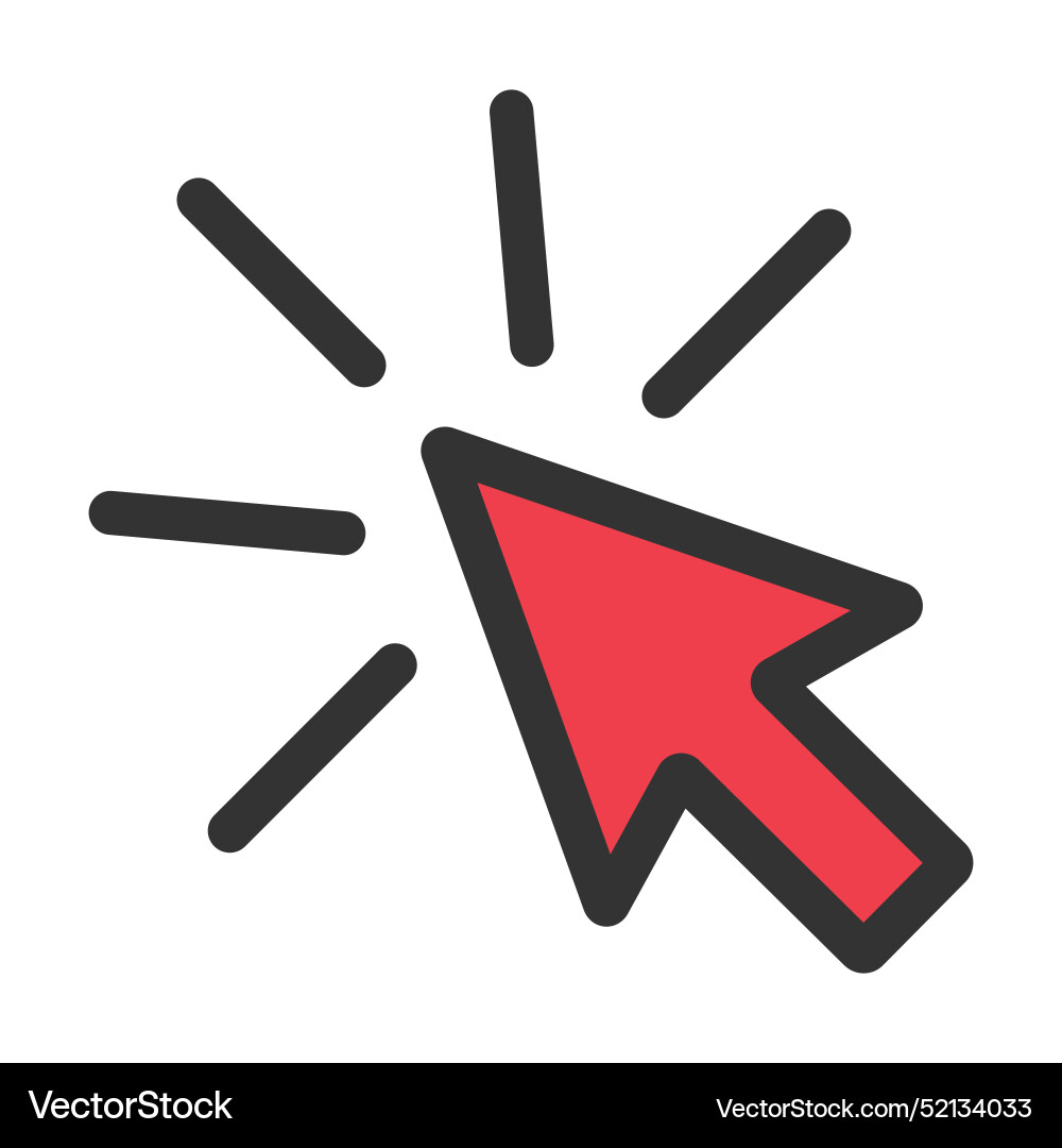 Click icon arrow mouse web button cursor digital Click icon arrow mouse web button cursor digital vector image