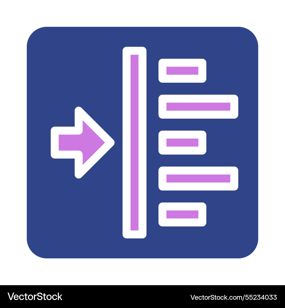 Data filtering icon with arrow and bar chart Data filtering icon with arrow and bar chart vector image