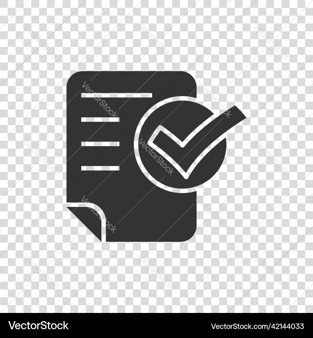 Document checklist icon in flat style report Document checklist icon in flat style report Vector Image