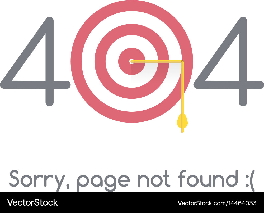 Error 404 - Broken Target vector image