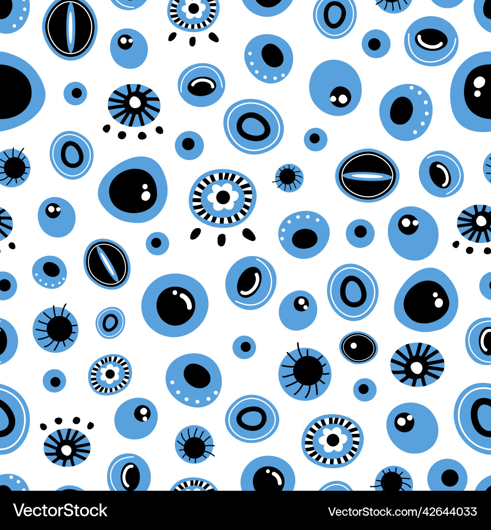 Evil eye seamless pattern greek talisman vector image