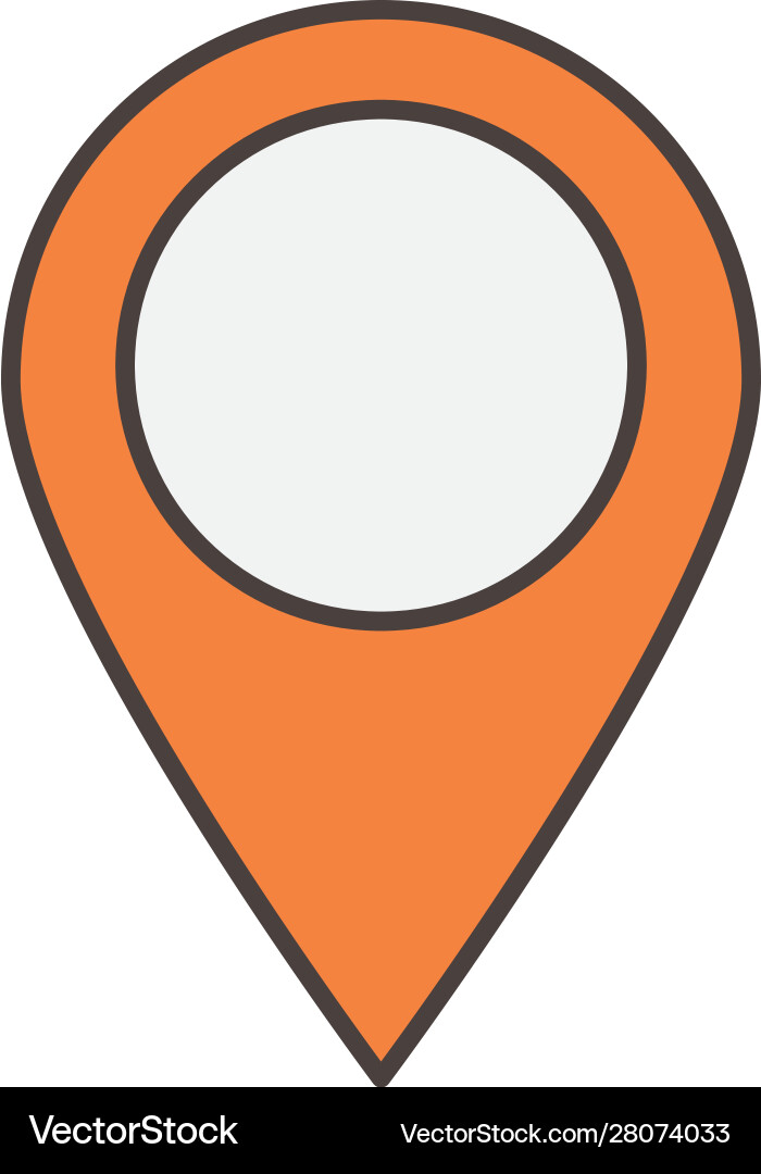 Gps navigation pointer social media icon Vector Image