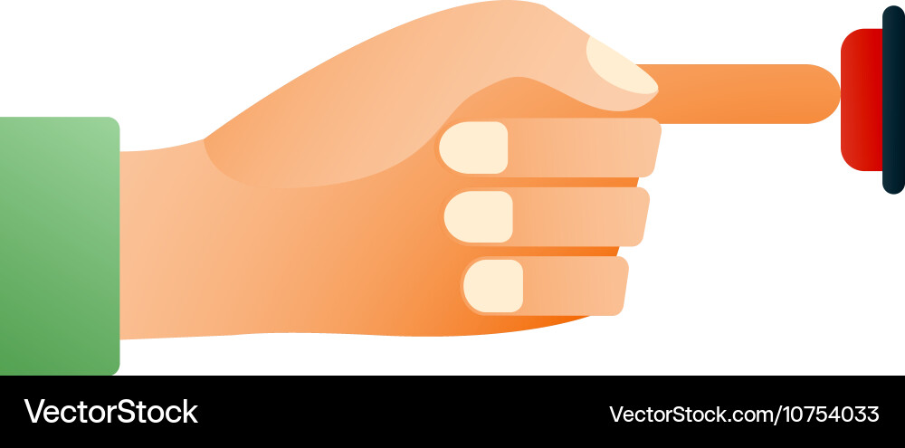 Hands push buttons vector image