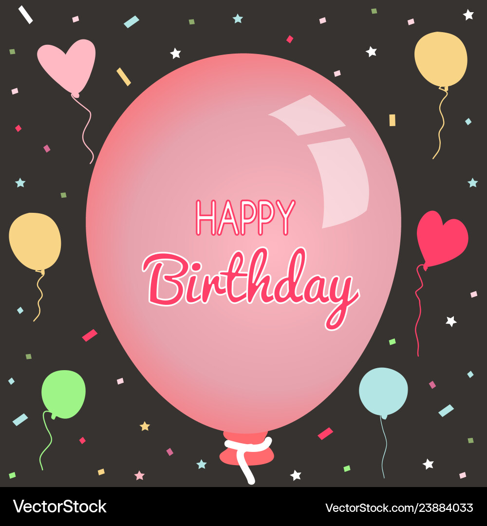Happy birthday greeting card Happy birthday greeting card vector image