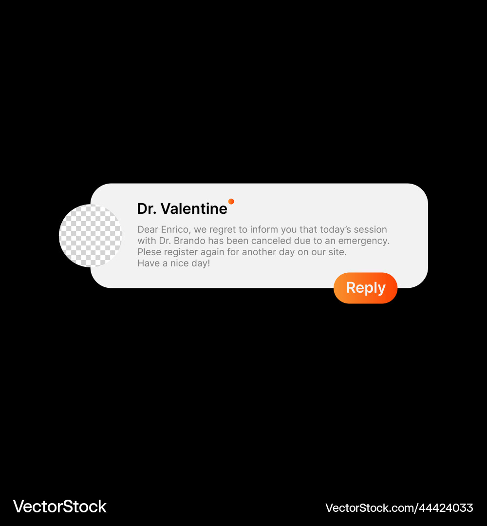 Incoming inform message notification banner Incoming inform message notification banner vector image