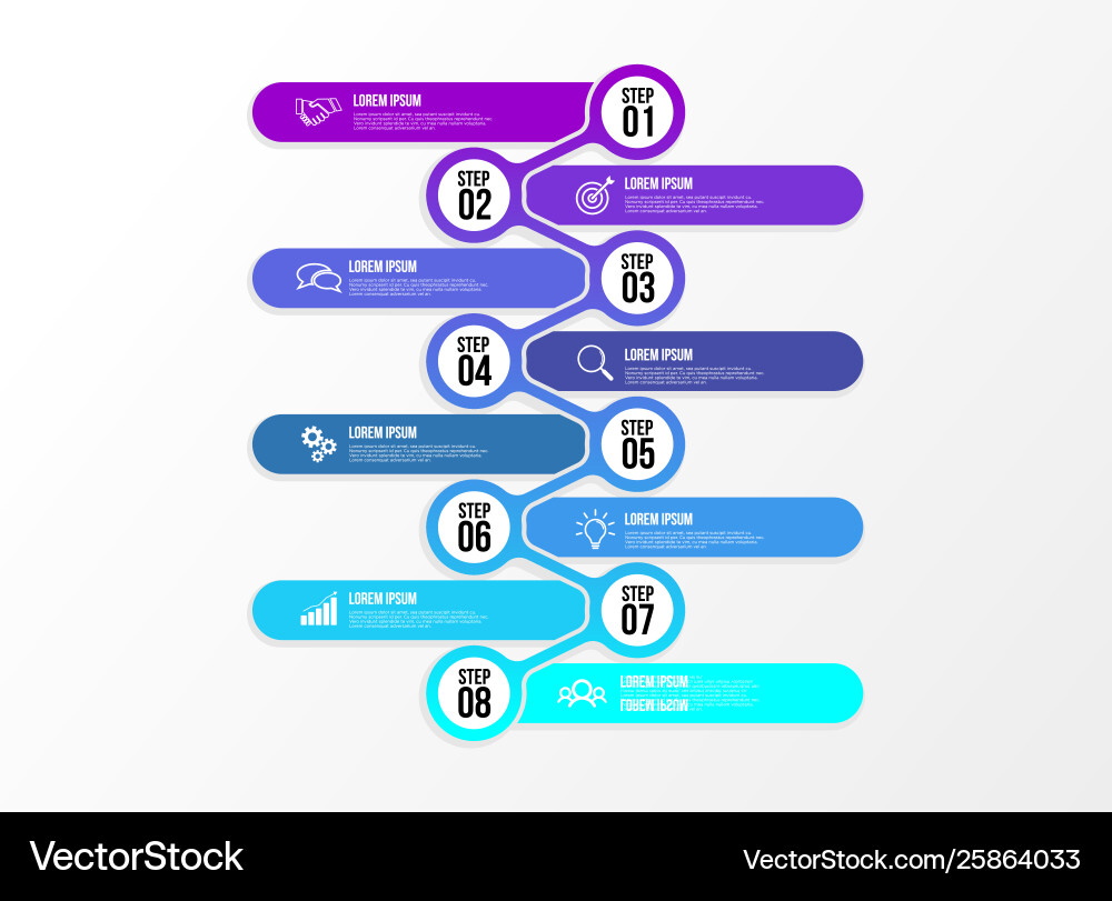 Infographic design template with options steps Infographic design template with options steps vector image