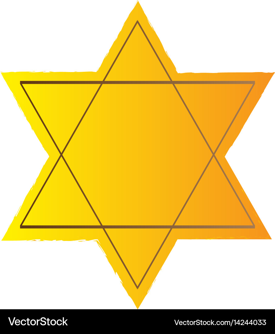 Isolated jewish star Vector Image