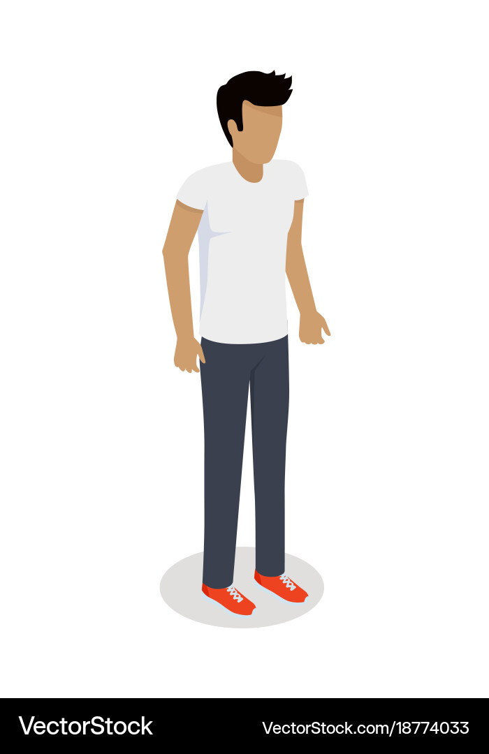 Man character icon in isometric projection Vector Image