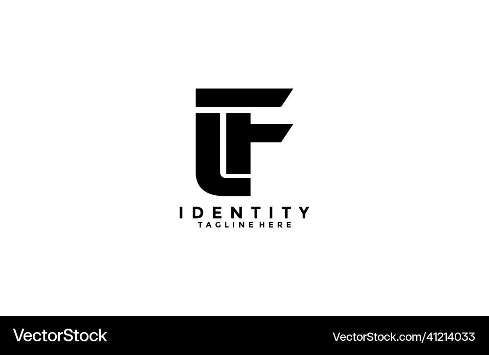 Minimalism initial tf logogram design Minimalism initial tf logogram design Vector Image