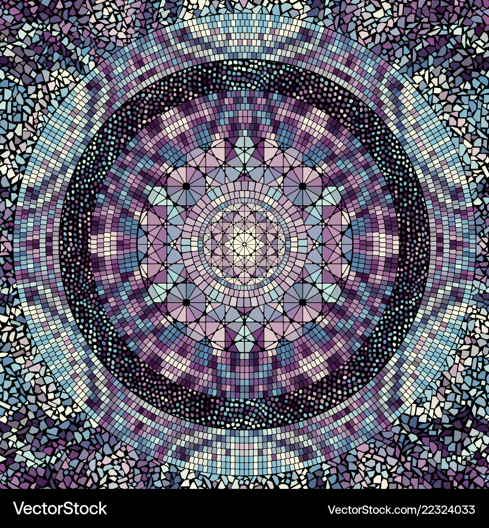 Mosaic art pattern image Vector Image
