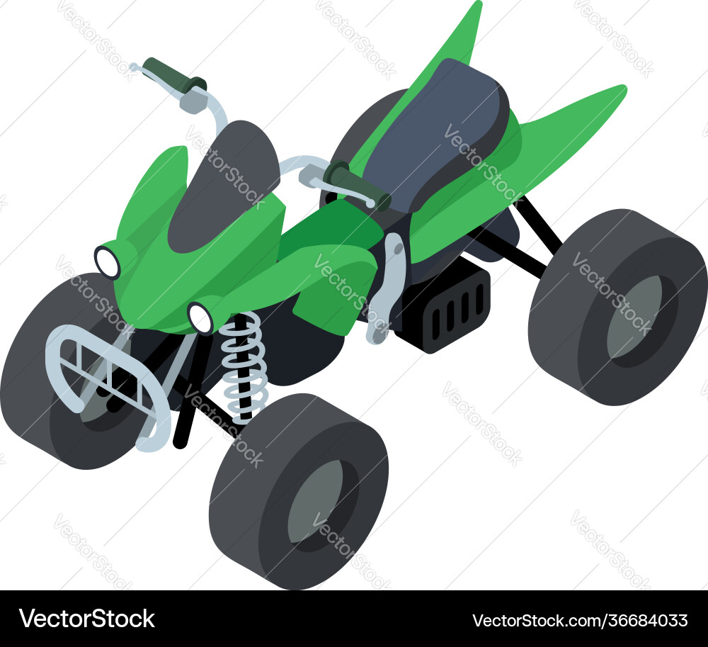 Motorcross Quad Bike Ikone isometrisch Motorcross Quad Bike Ikone isometrisch vektorbild