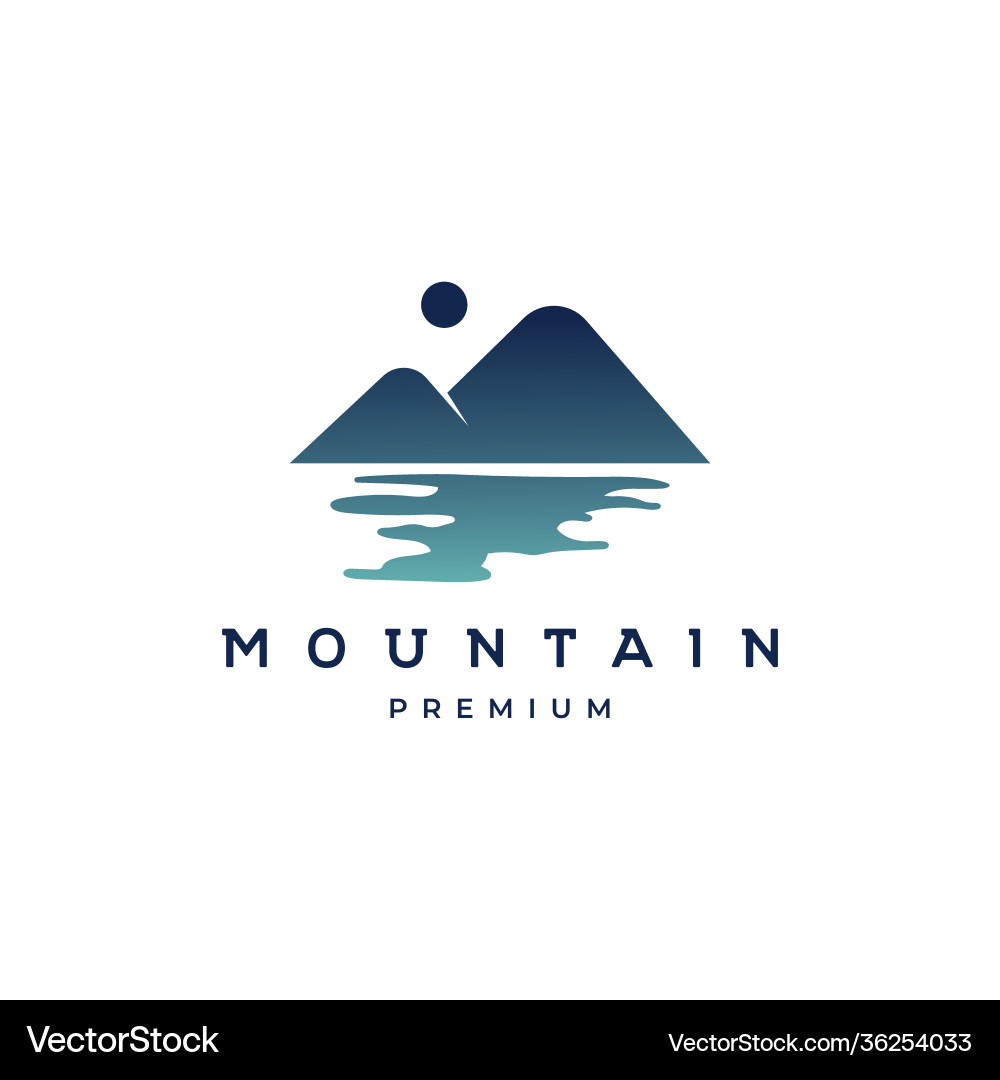 Mountain Landscape Logo Royalty Free Vector Image