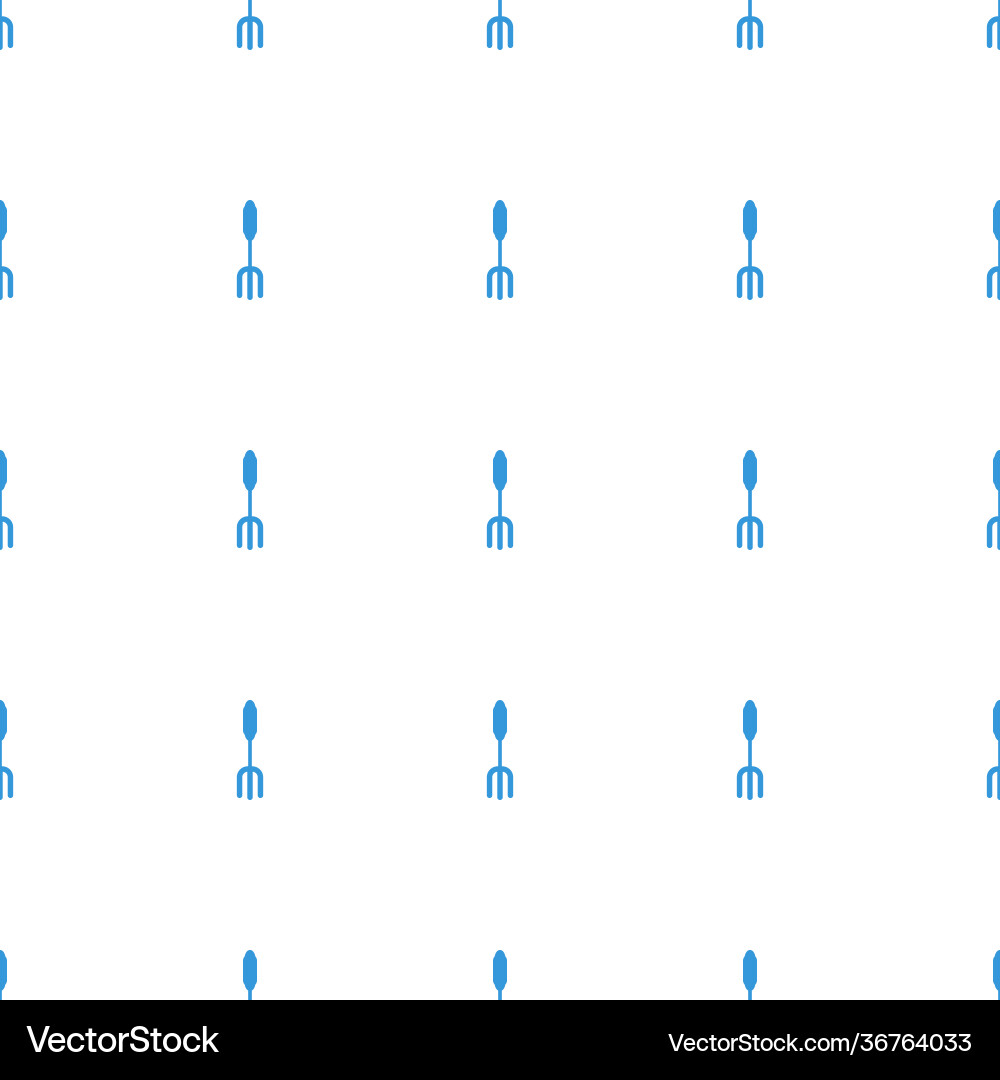 Pitchfork icon pattern seamless white background vector image