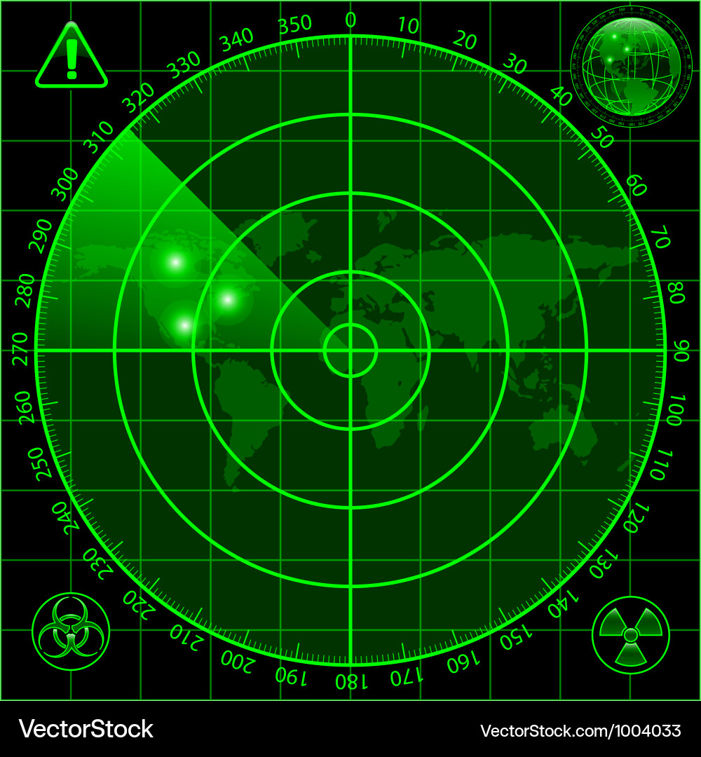 Radar Screen Display vector image