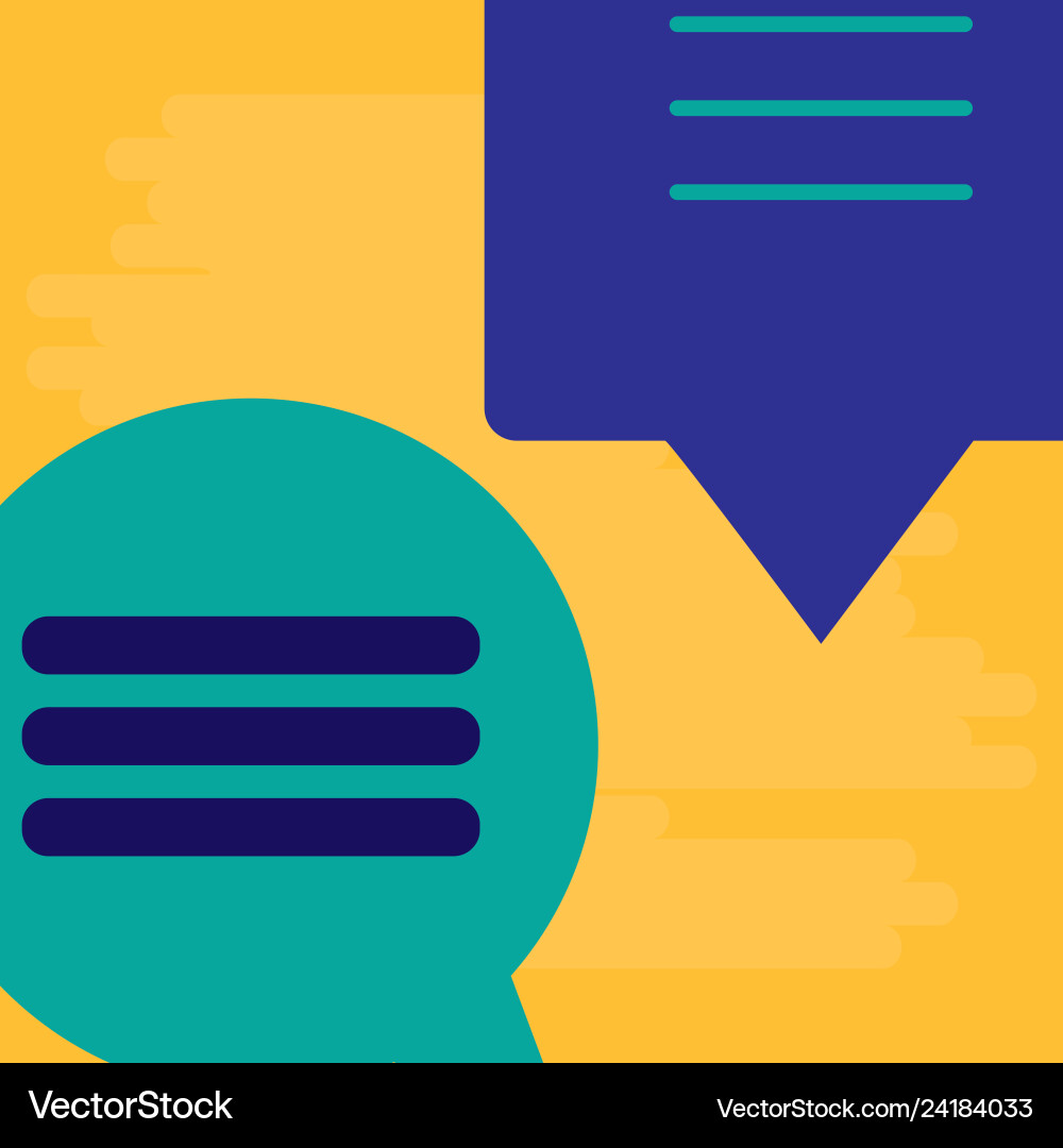 Speech bubble message icon vector image