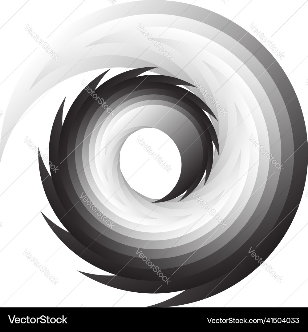 Spiral swirl twirl rotating segmented circle Spiral swirl twirl rotating segmented circle Vector Image