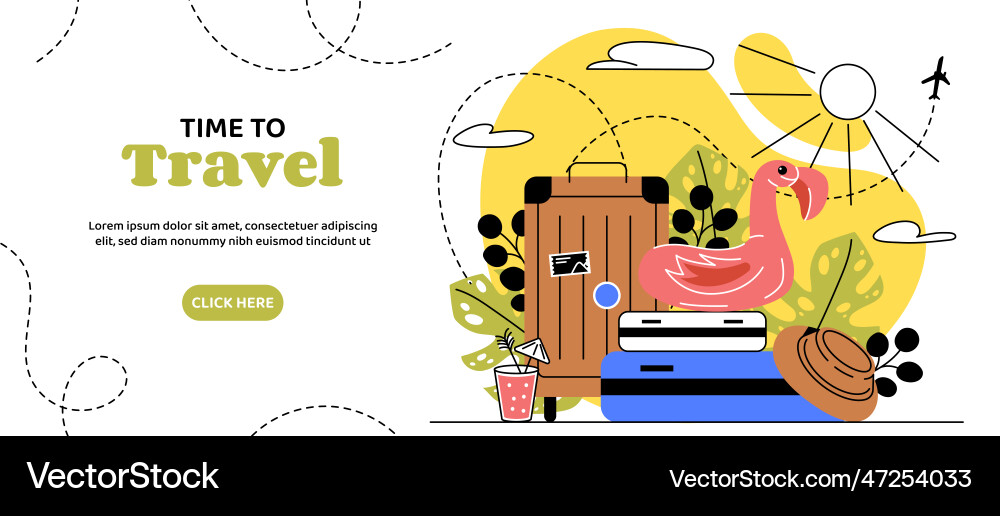 Travel agency template Travel agency template vector image