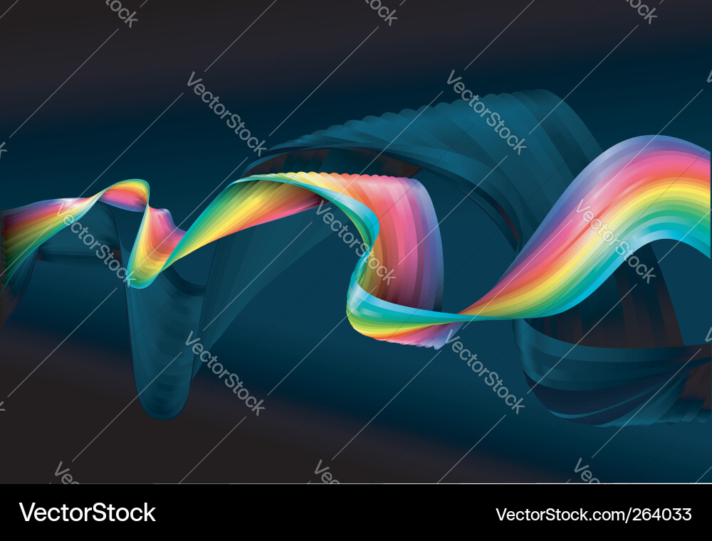 Vibrant Regenbogen Swirl Vektorbild