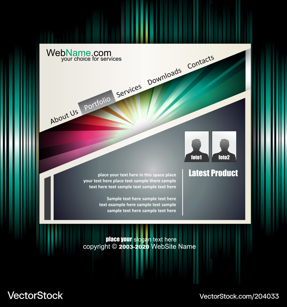 Web site template vector image