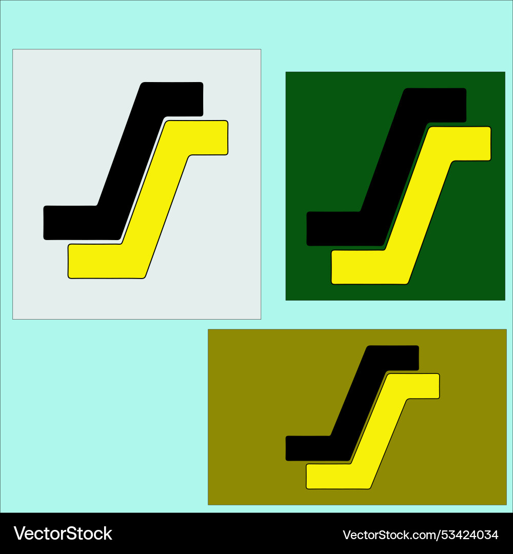 A logo with an attractive shape and color combinat A logo with an attractive shape and color combinat Vector Image
