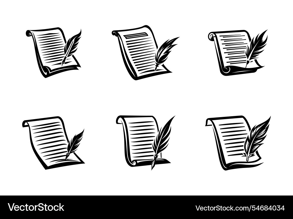 Art style document icon bundle set design Art style document icon bundle set design vector image