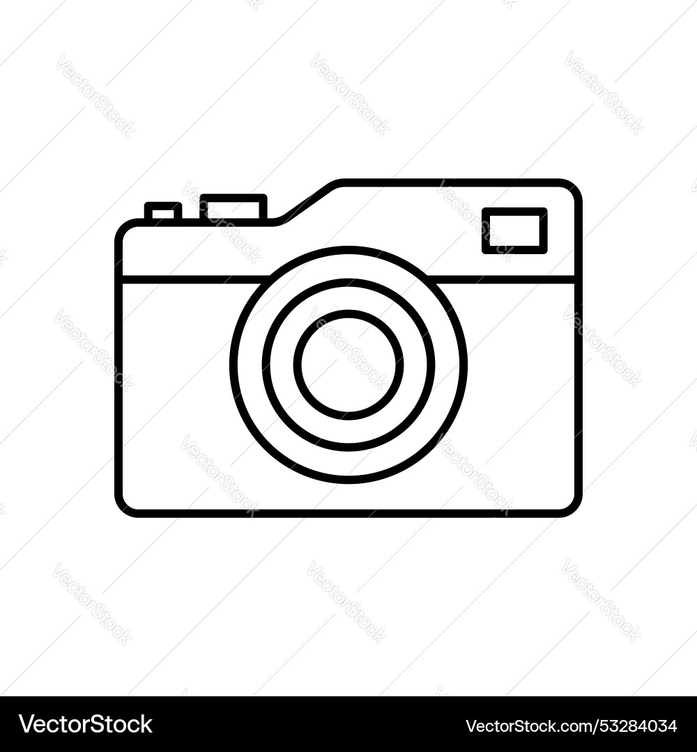 Camera icon outline style design isolated Camera icon outline style design isolated Vector Image