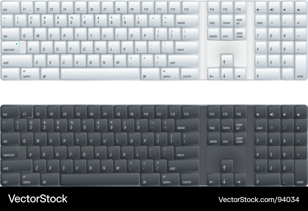 Close-up of a Computer Keyboard vector image