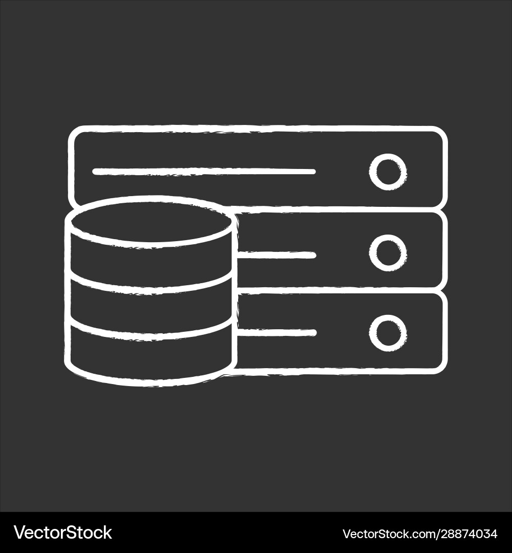 Database chalk icon Database chalk icon vector image