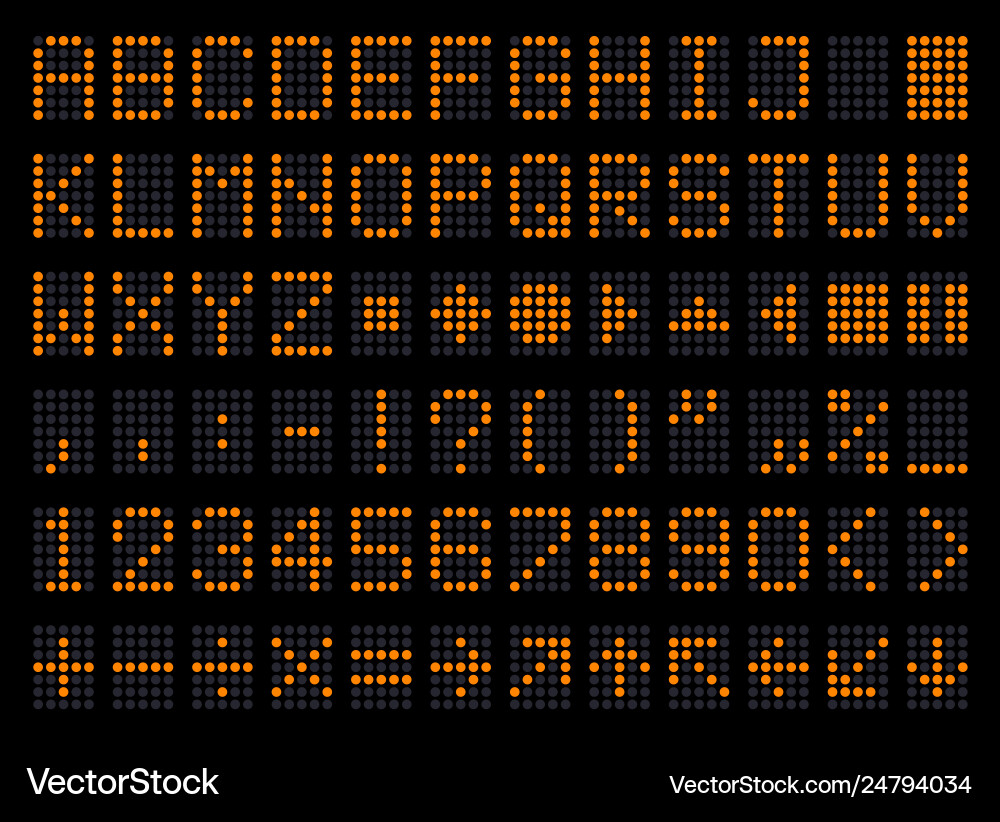 Digital Display Symbols vector image