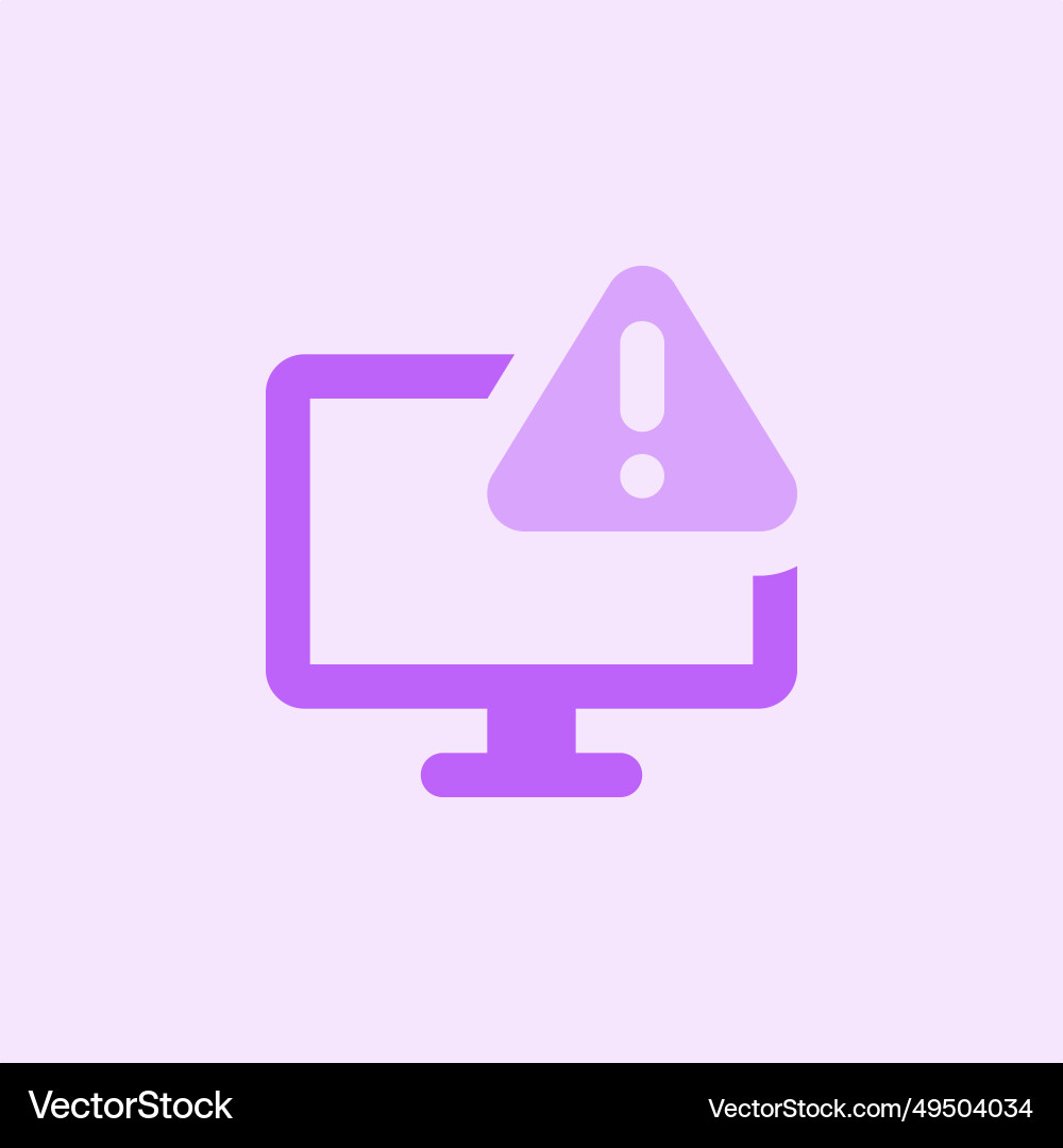 Display indicates potential system issues vector image