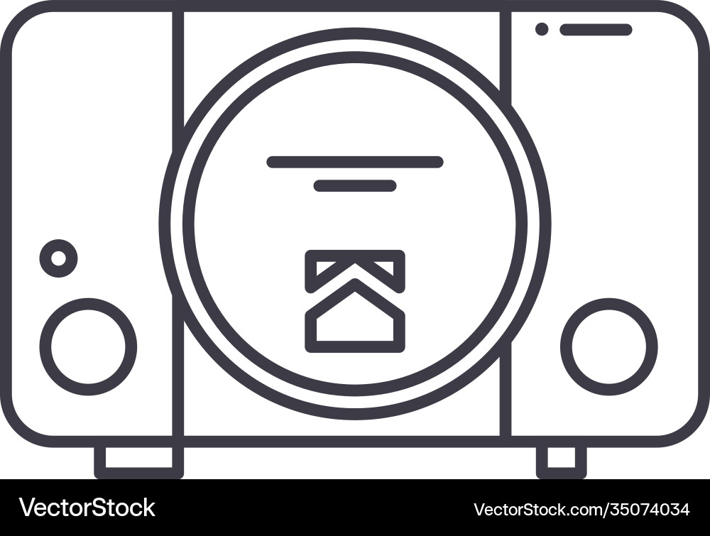 Game console concept icon linear isolated Vector Image