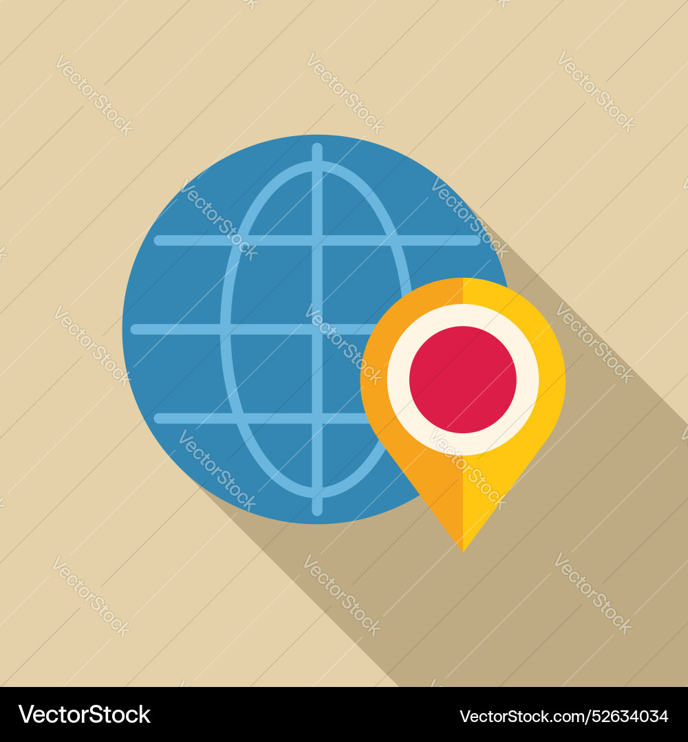 Global positioning system showing location Global positioning system showing location vector image