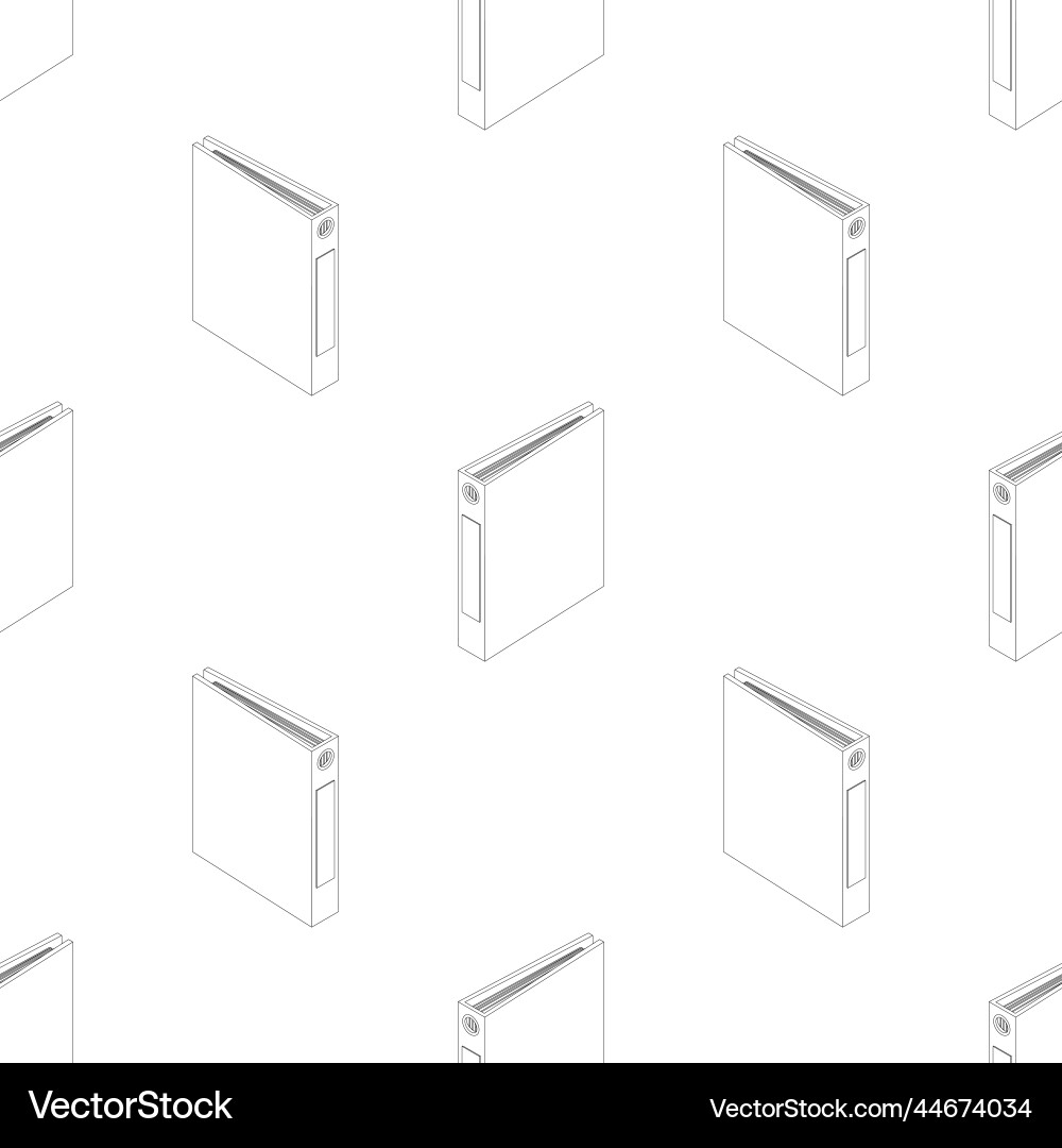 Isometric folder seamless pattern line a large Isometric folder seamless pattern line a large vector image