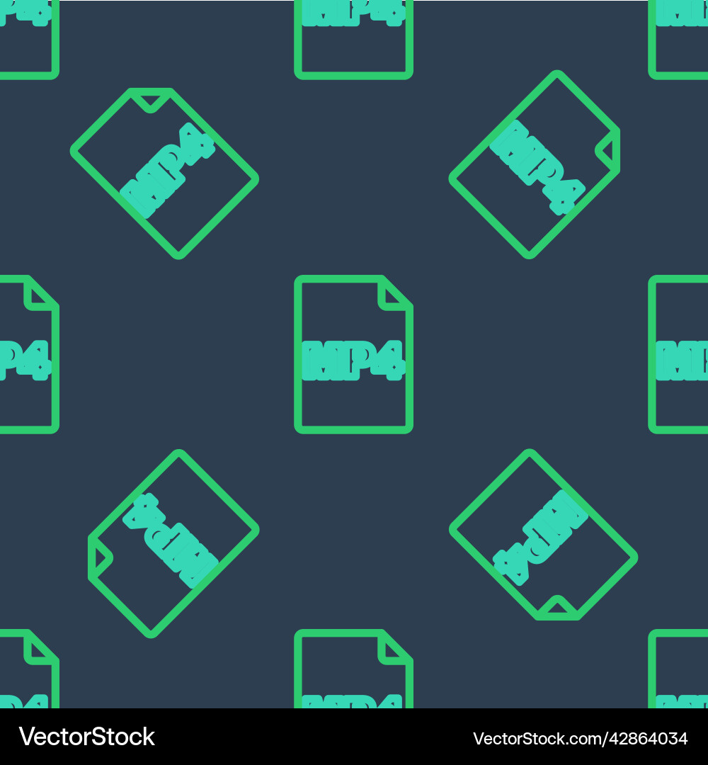 Line mp4 file document download button icon Line mp4 file document download button icon vector image